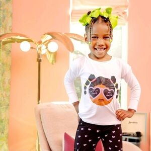 NWOT Elle Olivia Bamboo Long Sleeve, Pig-Tails Girly